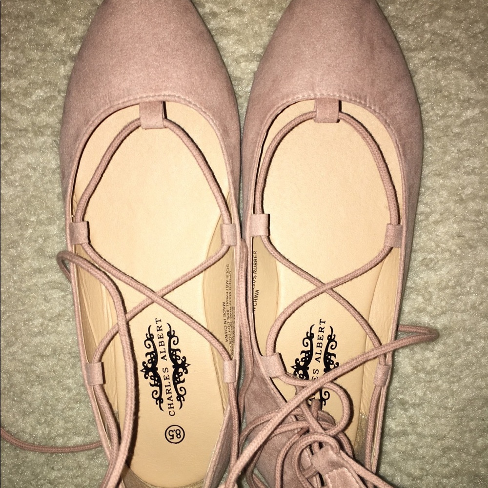 Barely used rose flats